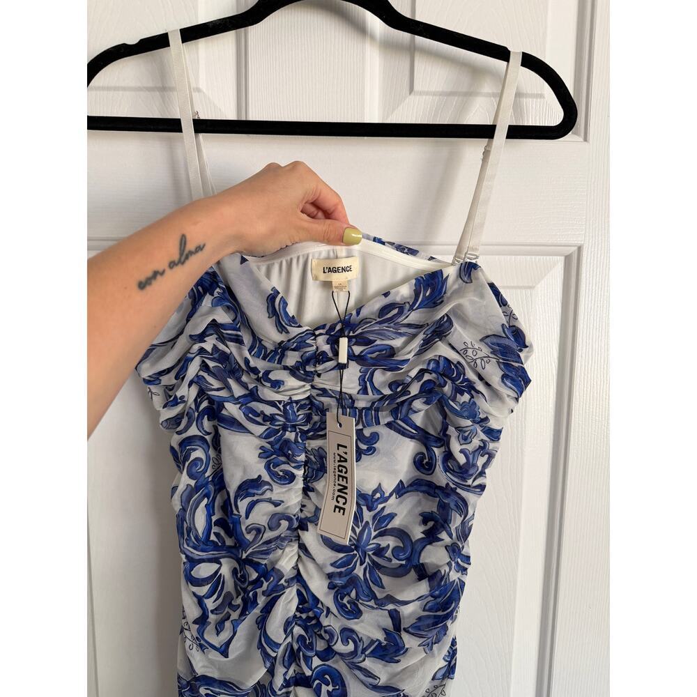 NWT L'Agence Caprice Floral Midi Cocktail Dress - Picture 3 of 6